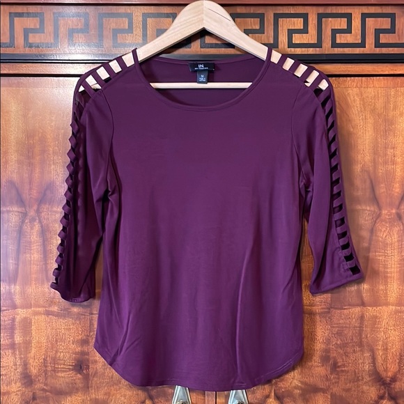 I.N. San Francisco girls size M Purple Blouse with Cut-Out Sleeves - Picture 1 of 10